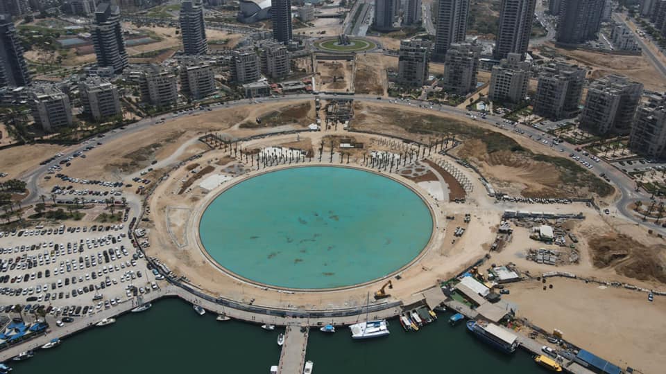 האגם במרינה עוד בשלבי הפיתוח