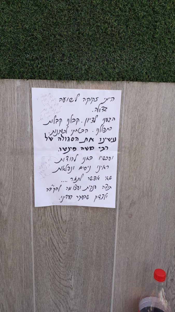 התפללנו ונושענו. המודעות בציון הרב. צילום משה נאגטי