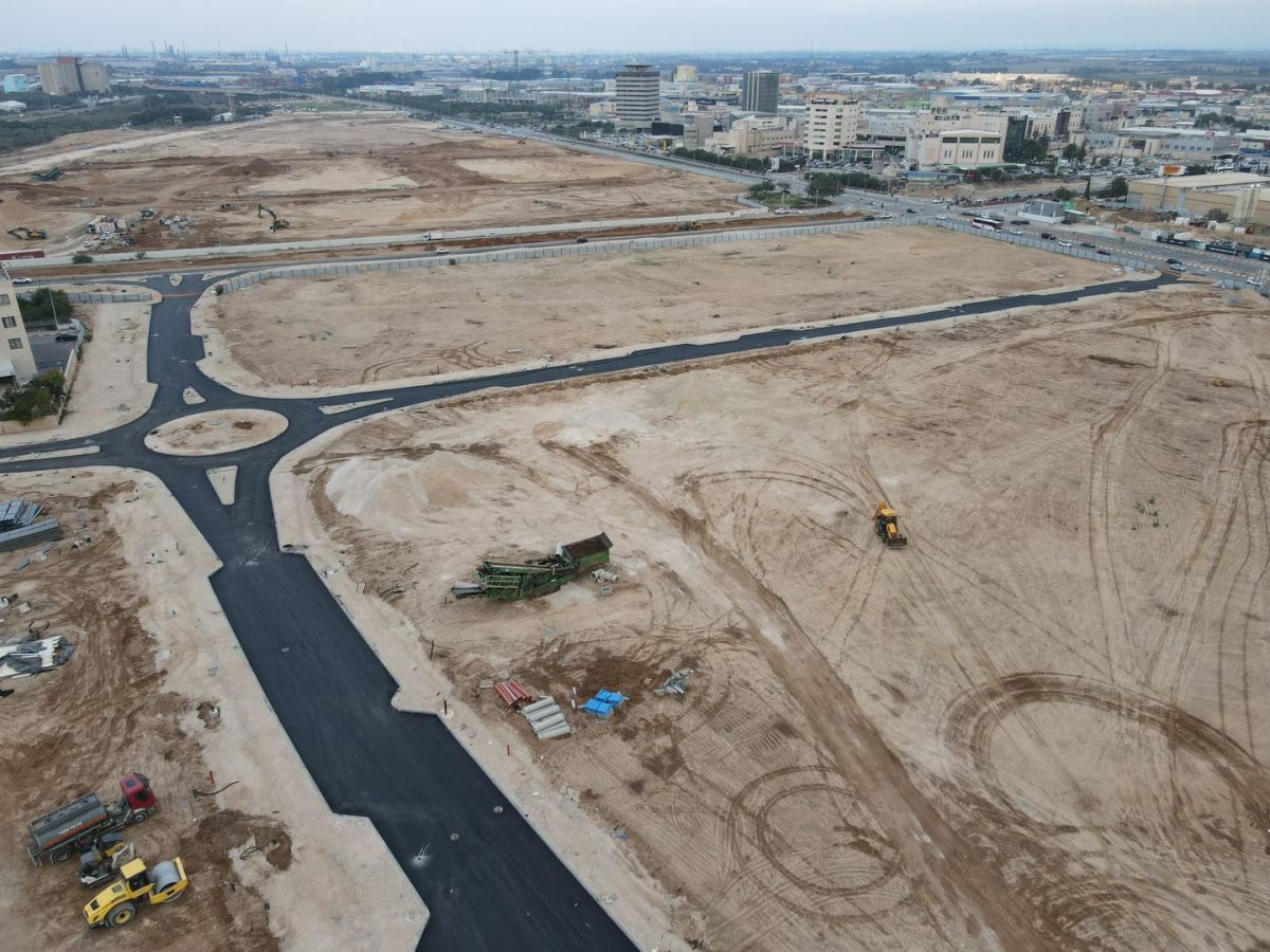 עבודות הפיתוח בשכונת פארק לכיש (פייסבוק ראש העיר אשדוד)