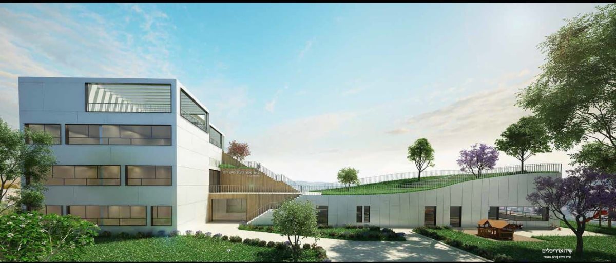 בניין הת&quot;ת הכלל חסידי (הדמיה). קרדיט: דעת מישרים