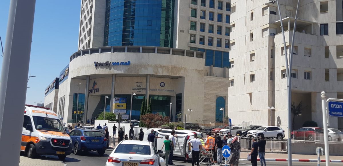 זירת התאונה באשדוד