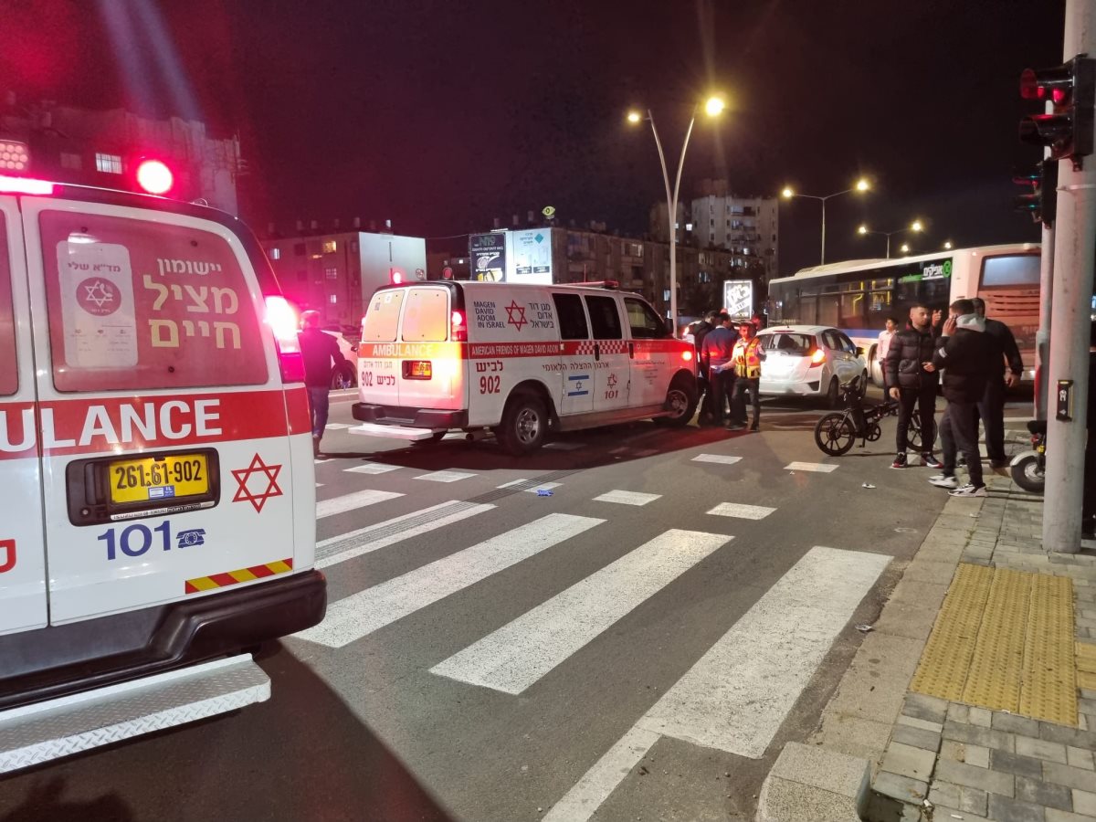 זירת התאונה באשדוד