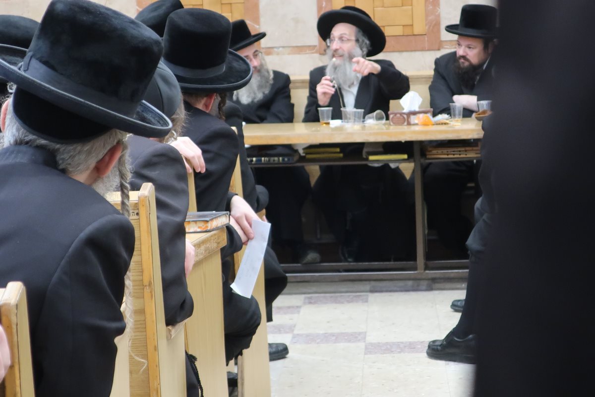 המשפיע בביהמד בעלזא. צילום: דבש