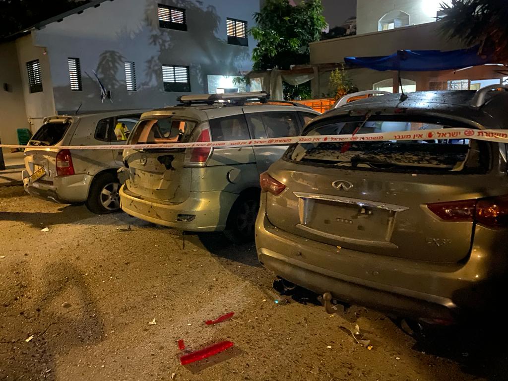 הרכבים שנפגעו מנפילת הטיל