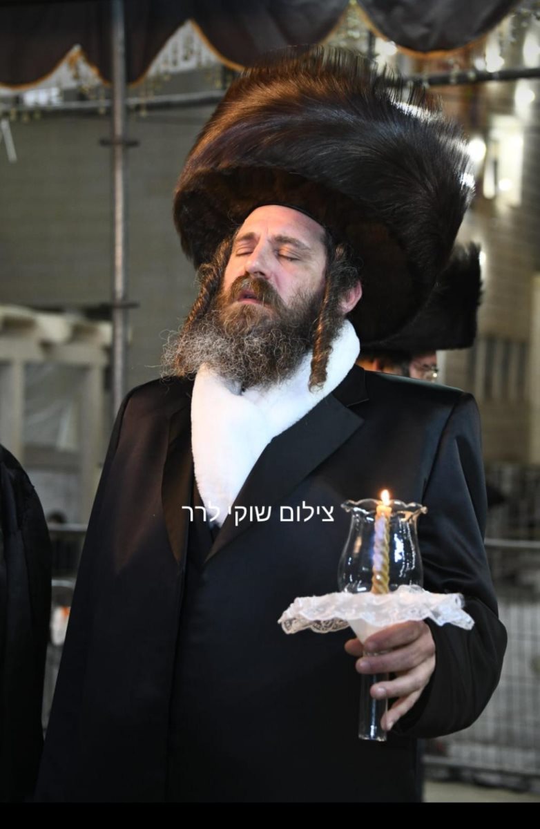 האדמור מפיטסהורג בחופה. צילום שוקי לרר