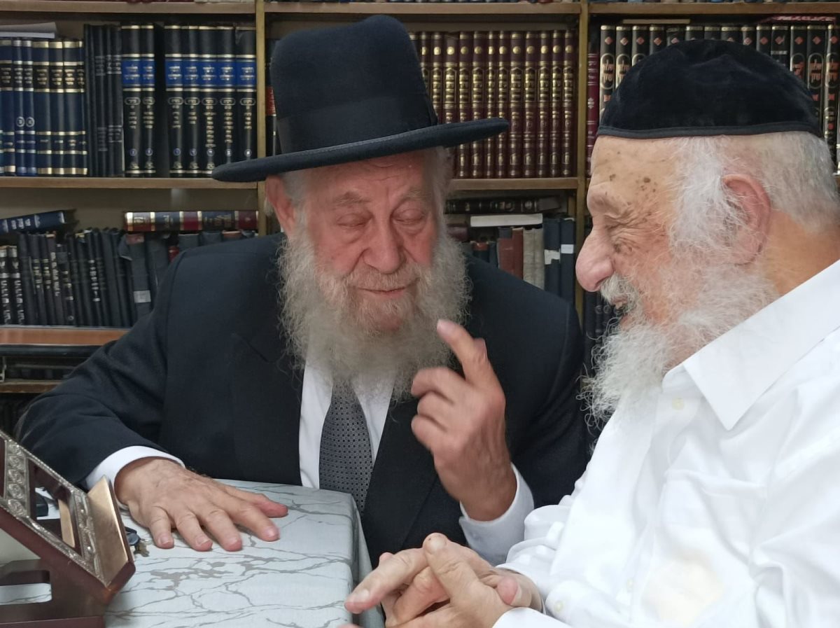 הרה&quot;ר הרב שיינין עם מורו ורבו הגרד פוברסקי. א&#39; מיכאלי