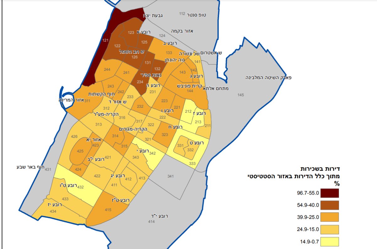 מפת שוק הדיור באשדוד 