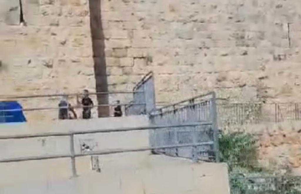 רגע הפיגוע בשער יפו