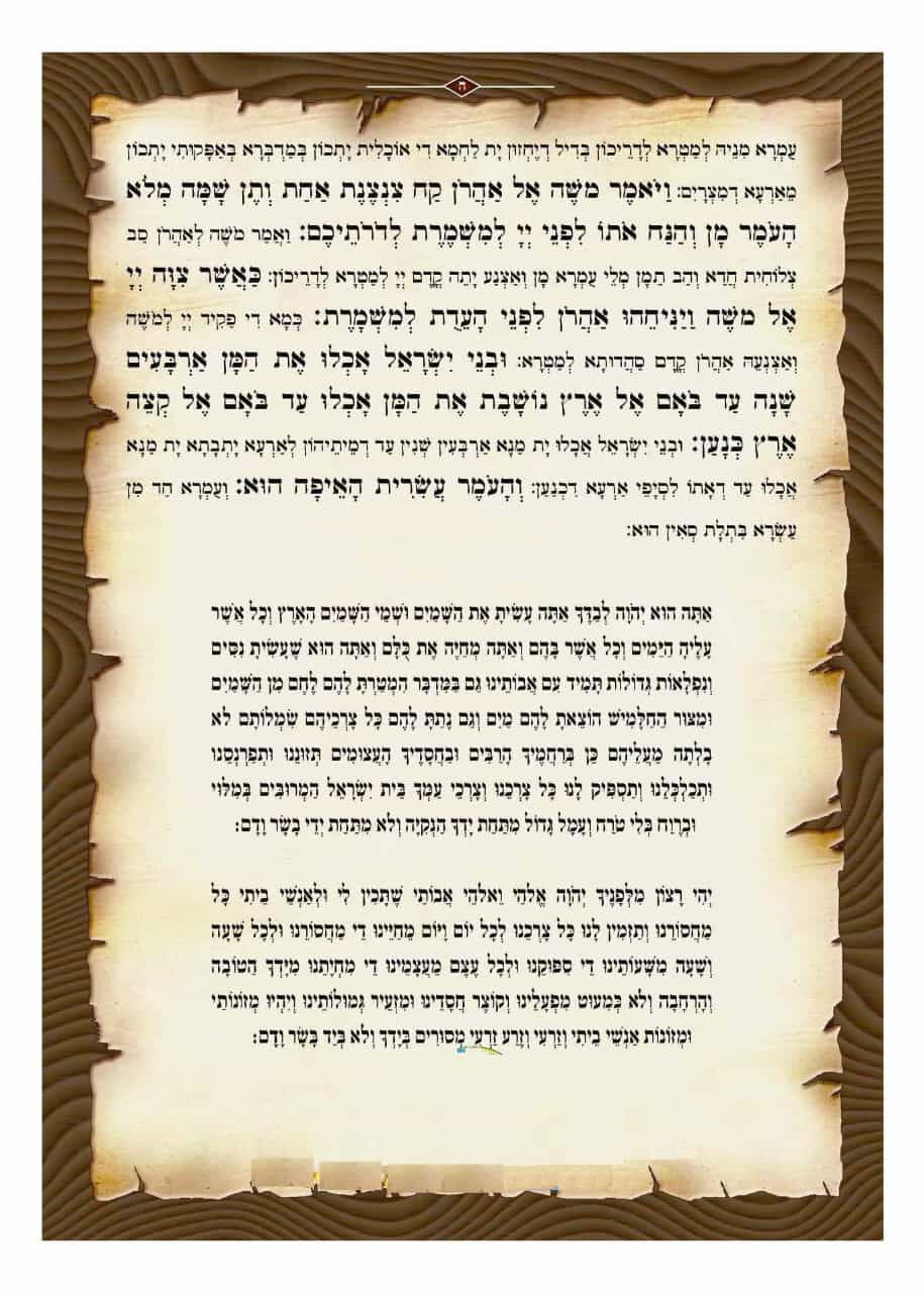 פרשת המן. המועהד