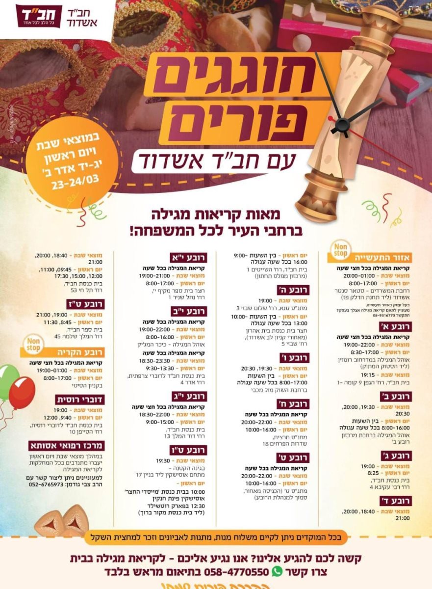 קריאות המגילה. חבד