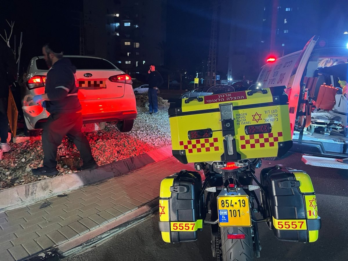 זירת התאונה הערב באשדוד