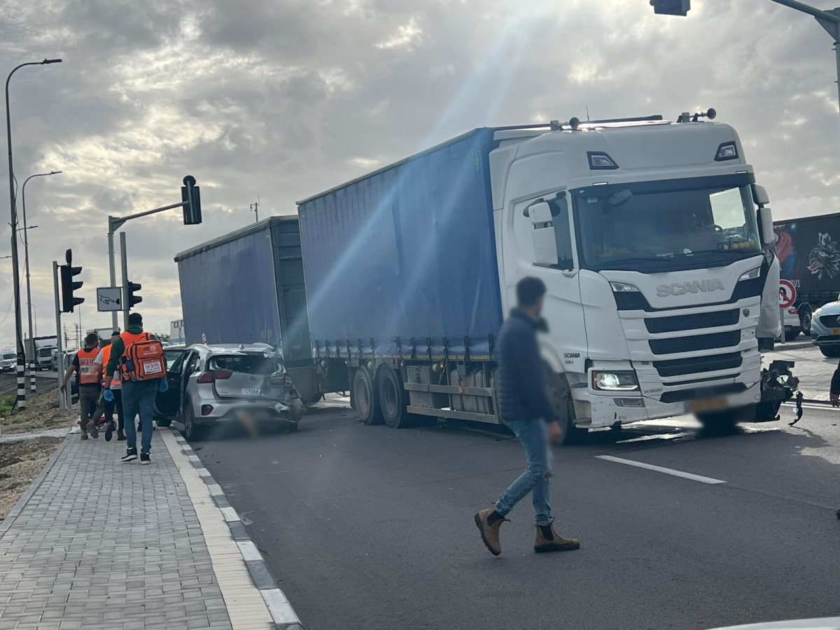 צילום מהתאונה - דוברות איחוד הצלה