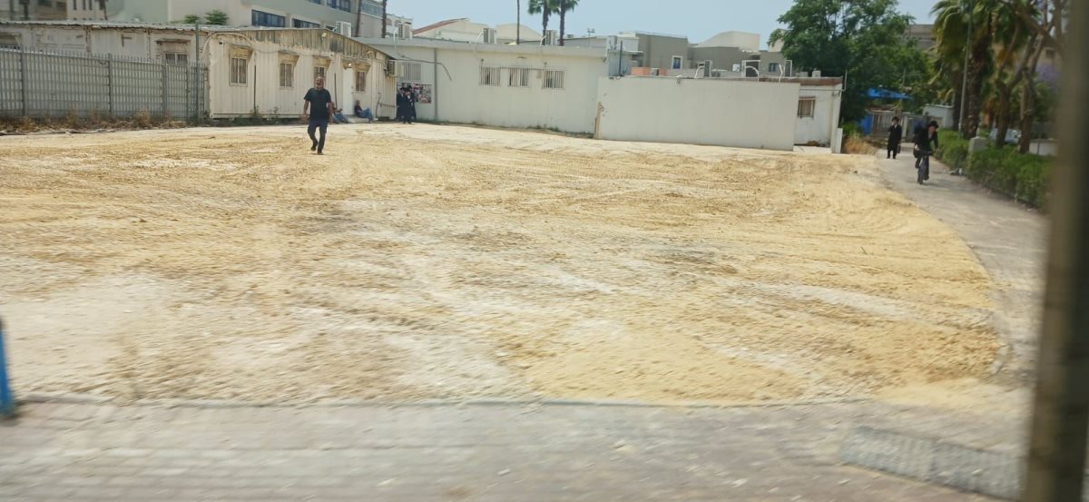 השטח ברח&#39; רבי יהודה הנשיא שהוכשר להדלקה. המצלם