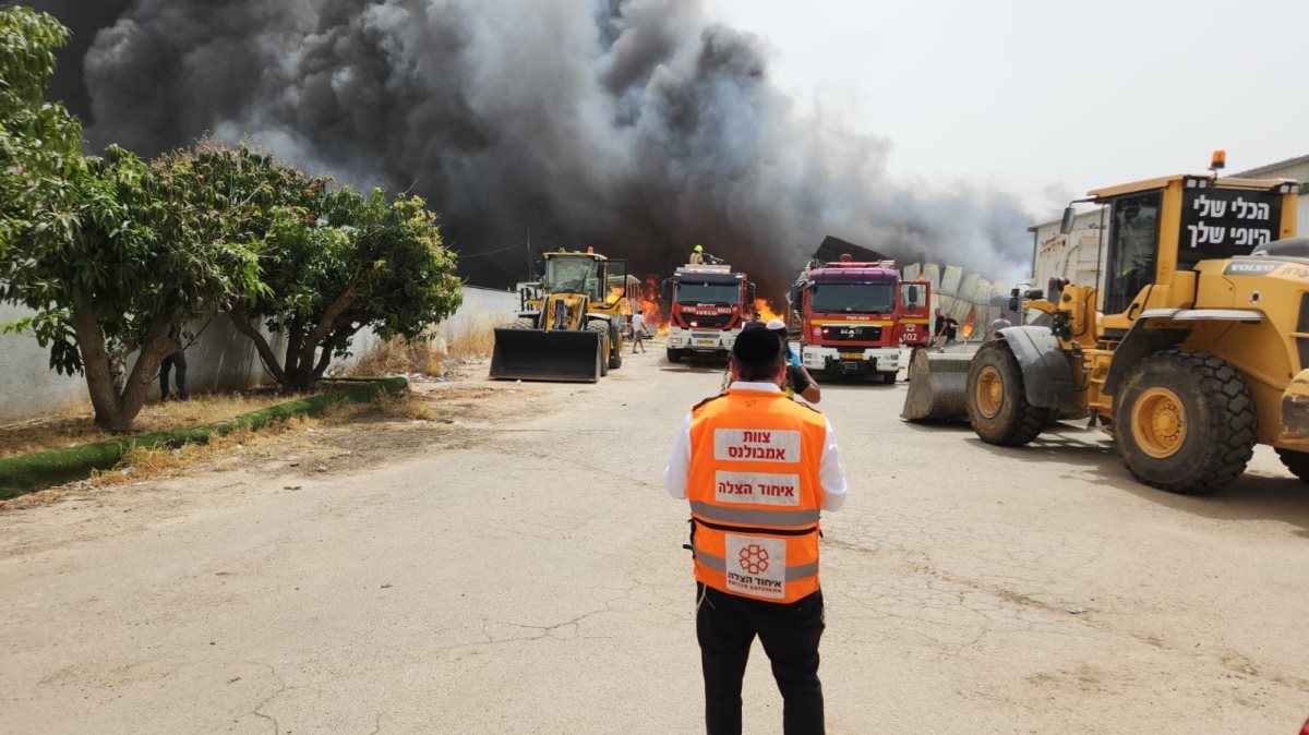 השריפה בשדה עוזיהו. צילום: איחוד הצלה