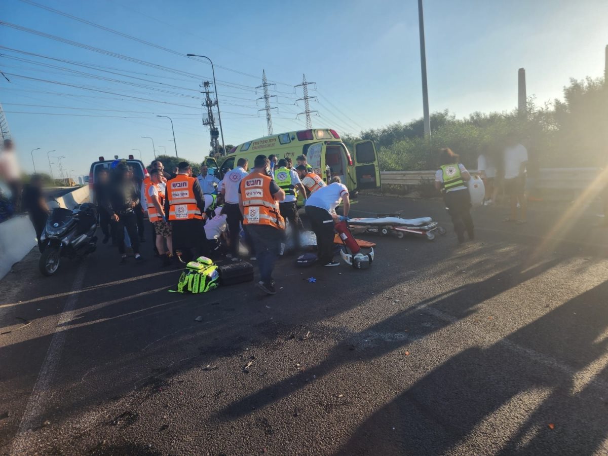 זירת התאונה הקטלנית בחודש אוגוסט 2023 (איחוד הצלה)