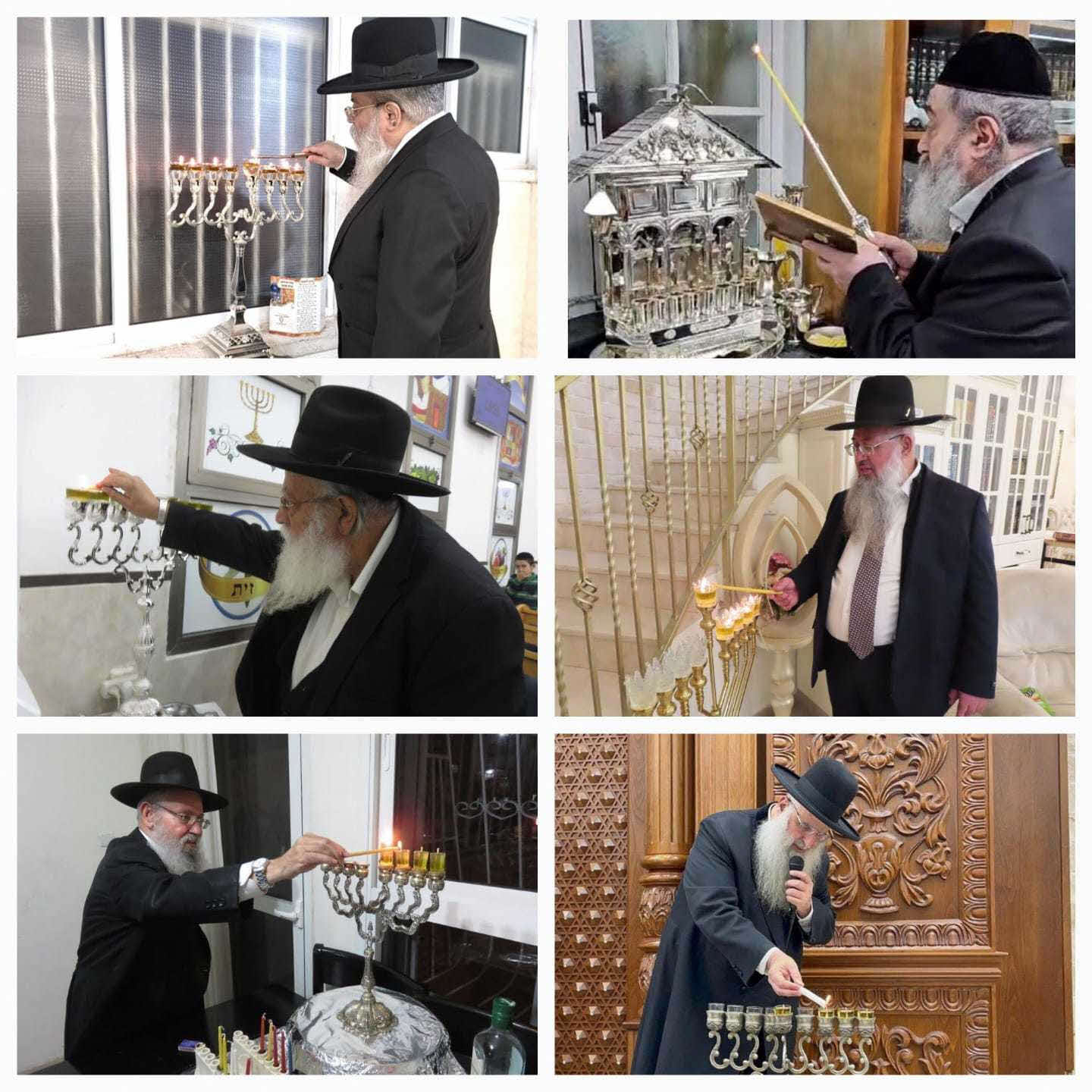 הרבנים בהדלקת הנרות. א' מיכאלי