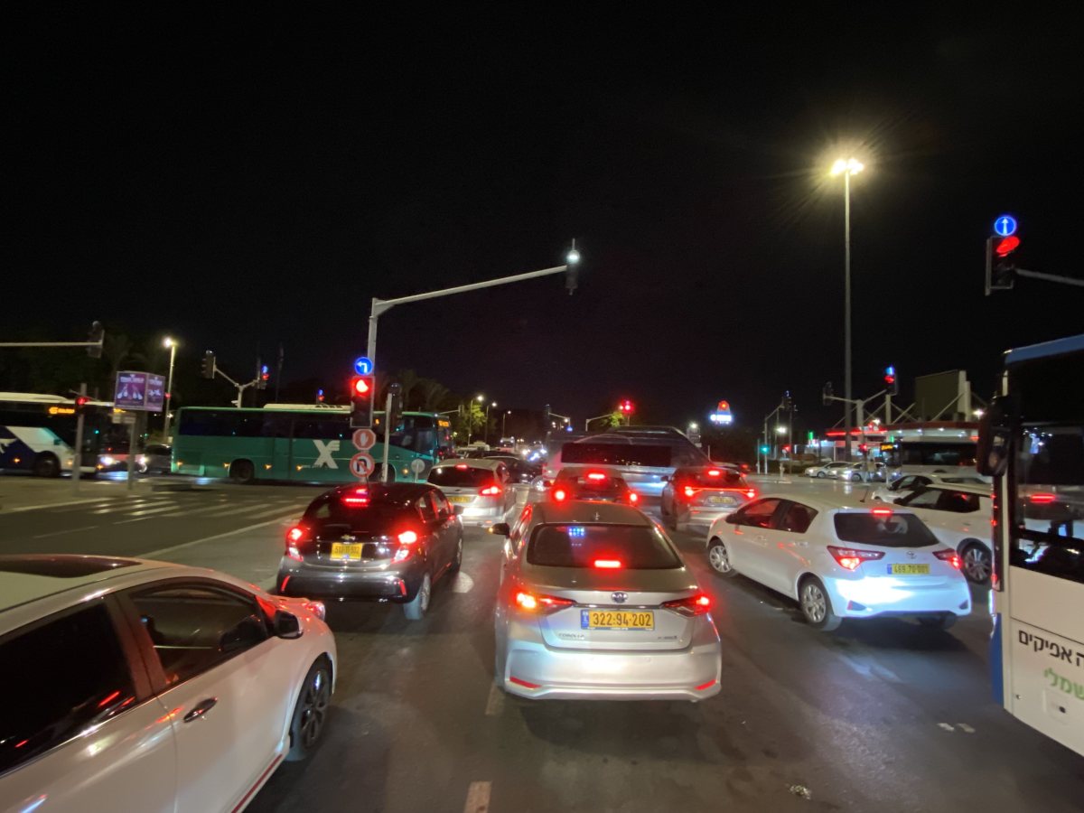 צומת היציאה הדרומית מאשדוד ביום ראשון השבוע (אשדוד נט)