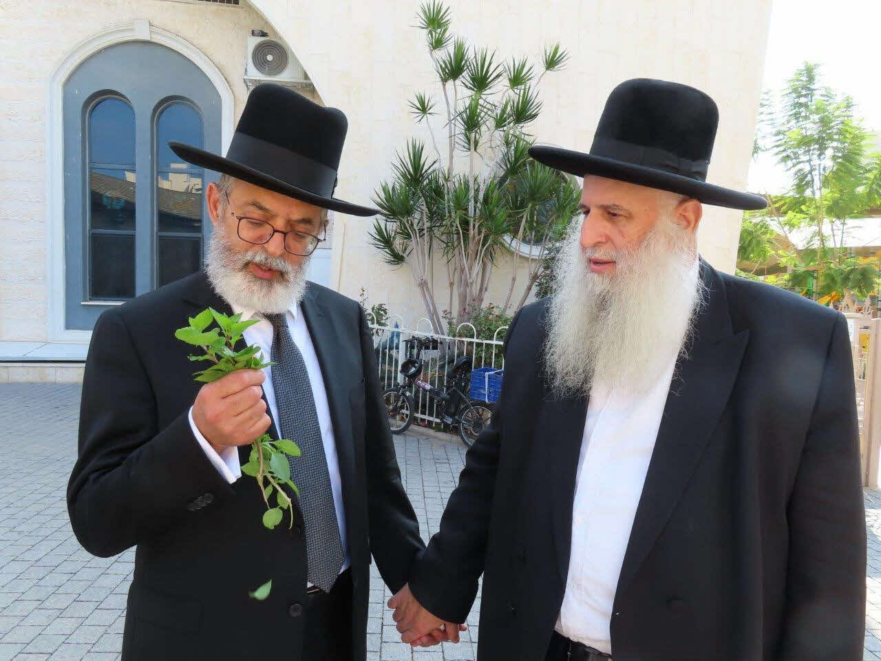 הרב אוחנה עם רבי מאיר אבוחצירא. א' מיכאלי