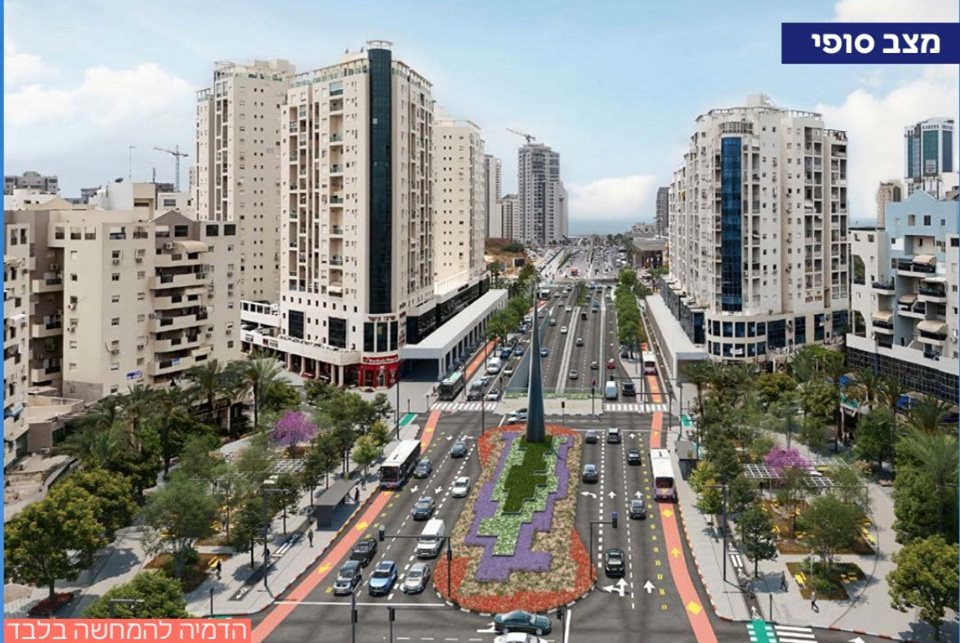 כך זה ייראה בסוף הפרויקט (מתוך מצגת העירייה)