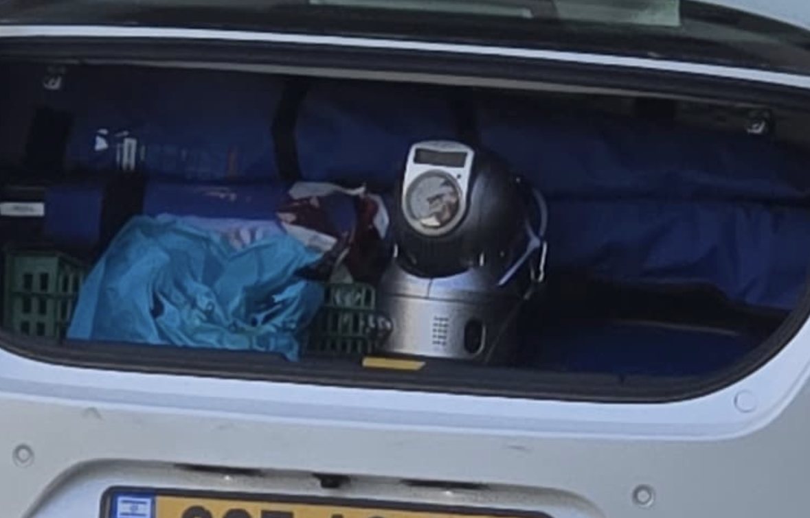 מצלמת אכיפה בתוך בג&#39;אז הרכב - תיעוד שהופץ ברשתות החברתיות באשדוד