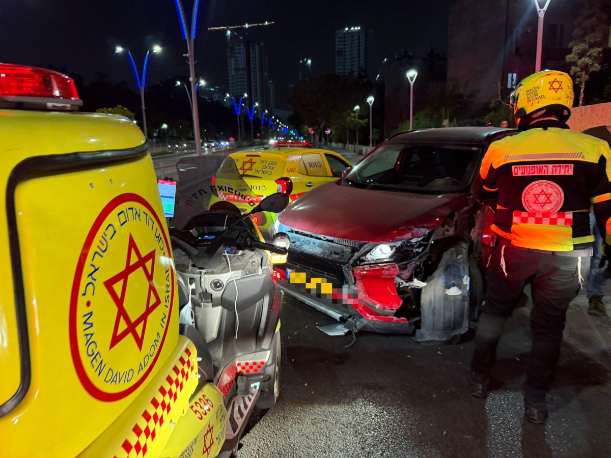 זירת התאונה - שמחה חסיד, מד״א הצלה דרום