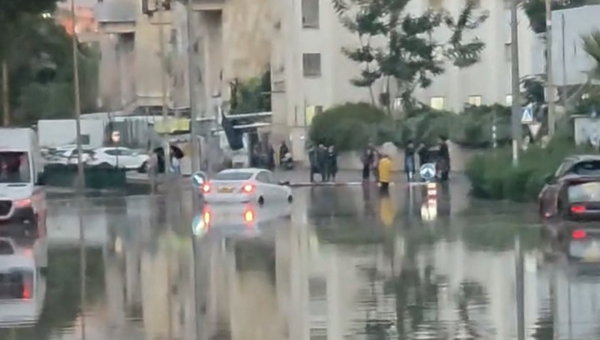 הצפה היום (23.12.2025) באשדוד