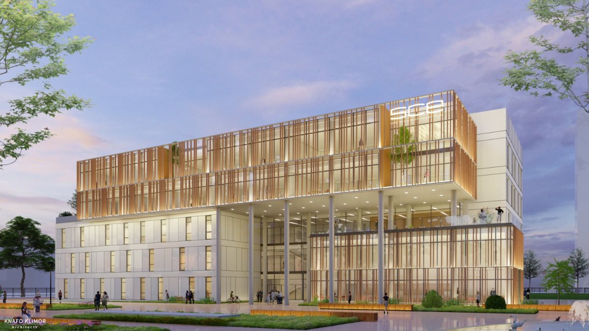 הדמיה קמפוס מכללת סמי שמעון באשדוד, קרדיט אדריכל דוד קנפו ממשרד קנפו כלימור אדריכלים