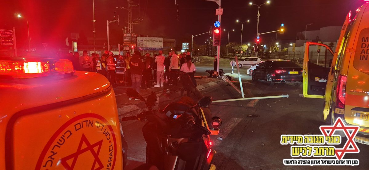 זירת התאונה באשדוד (קרדיט לנהז לברון)