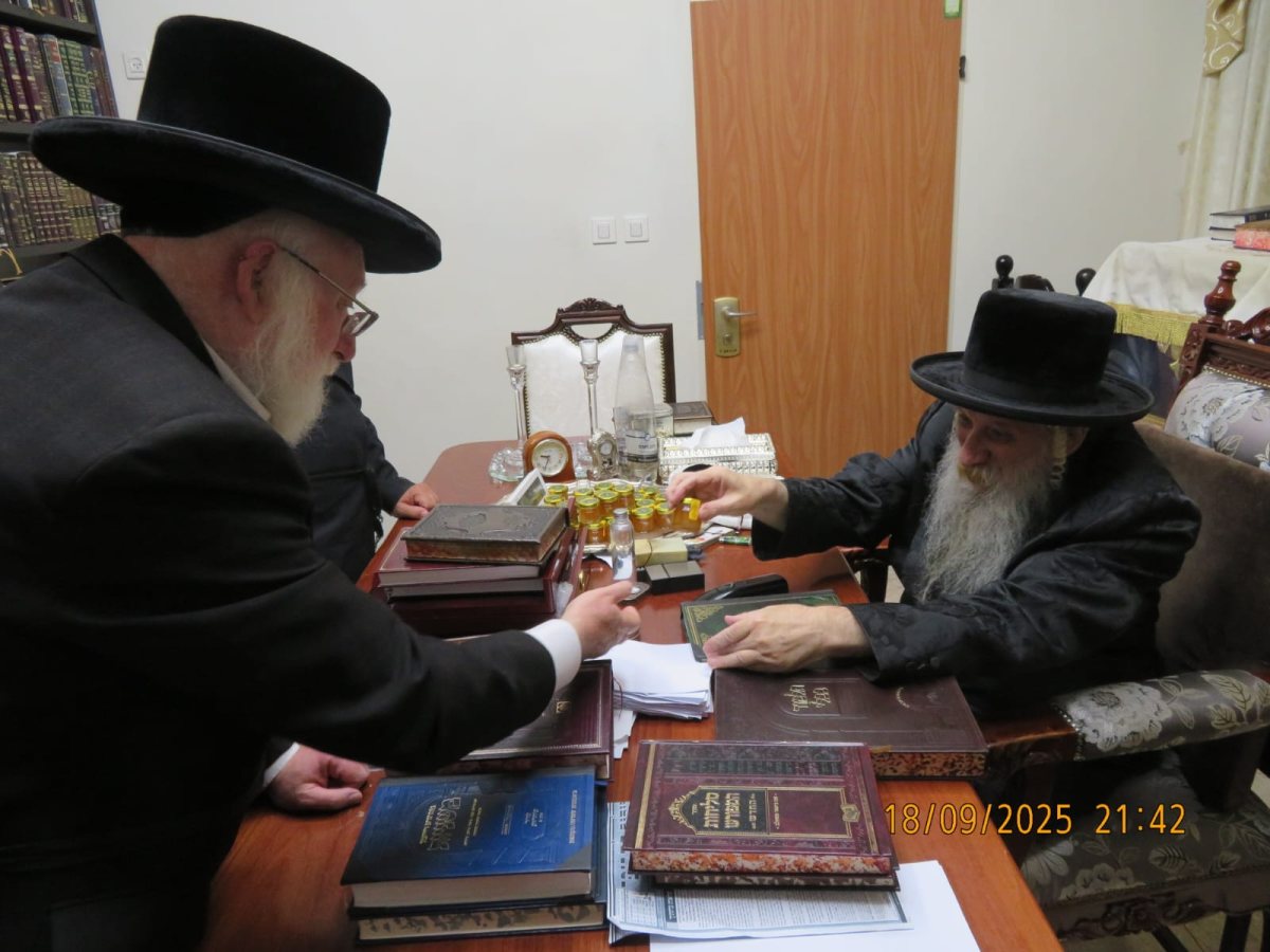 חברי סיעת אשדוד התורנית במעון הרבי מטשארנאביל