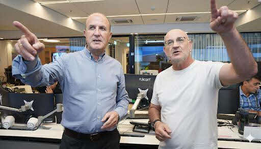 לסרי עם דוד דבש. עיריית אשדוד