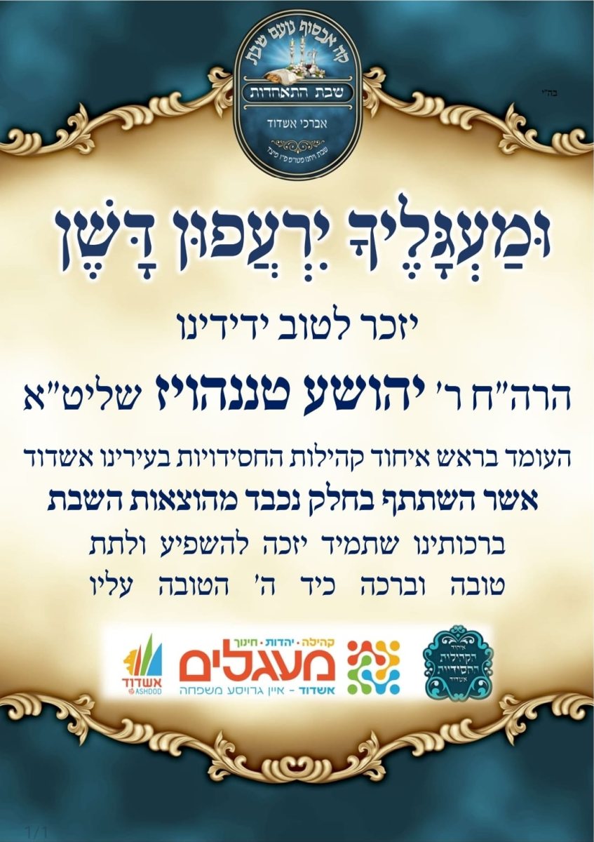 תודה הרב טננהויז