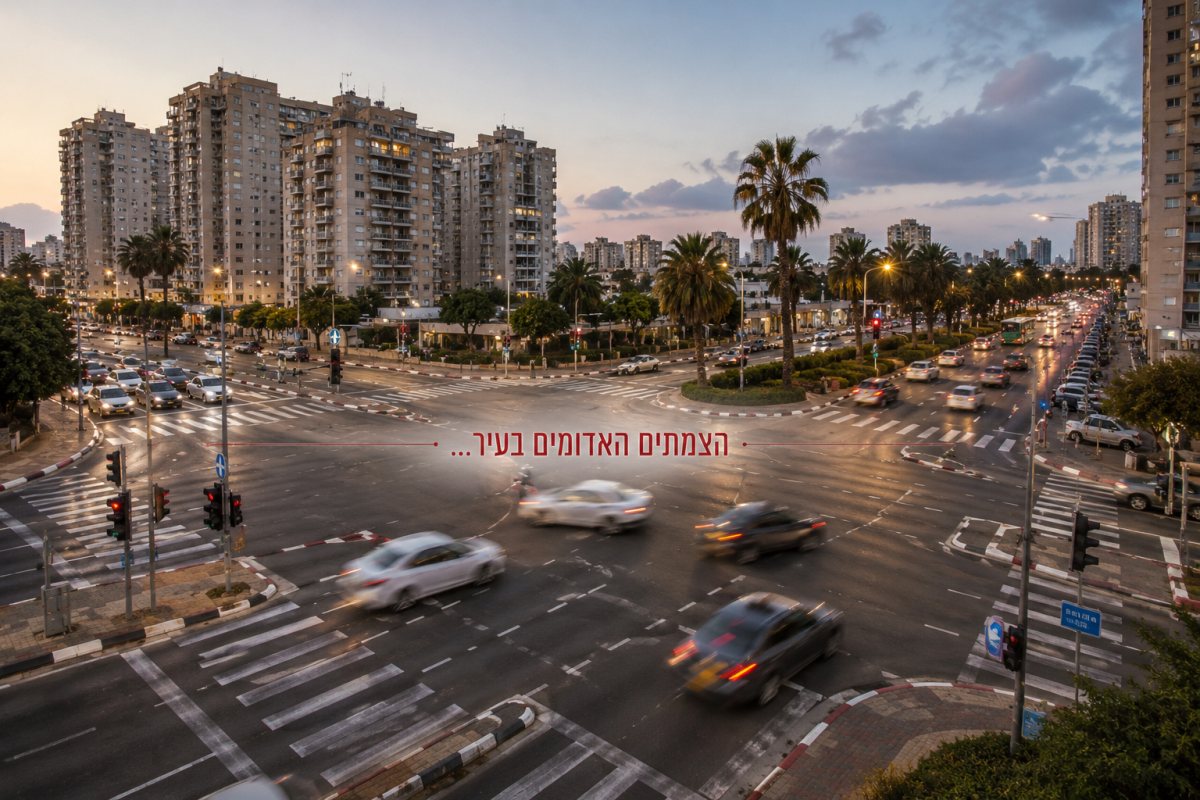 הצמתים האדומים בעיר - אילוסטרציה