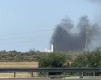 העשן כפי שנצפה מכביש 4 (צילום: יונתן אלון - כיבוי והצלה ארצי)