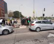 תיעוד מצמרר: הרכב סטה מנתיבו בצומת אלתא והתהפך; הנהג חולץ ופונה ל'אסותא' (וידאו)