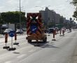 חסימת הכביש בשדרות ירושלים: שוטר יכוון את התנועה 