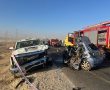 תאונה קשה בכביש 35: משאית וניידת משטרה התנגשו, ארבעה נפגעים