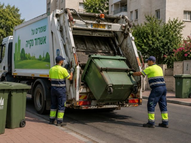 אילוסטרציה פינוי אשפה באשדוד