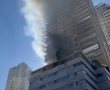 שריפה פרצה במגדלי קיי; לוחמי האש הוזנקו (וידאו)