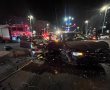 ארבעה נפגעים בתאונת דרכים קשה בשדרות בני ברית פינת מנחם בגין