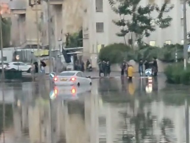 הצפה היום (23.12.2025) באשדוד