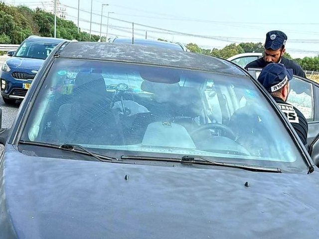 צילום מתפיסת הרכב - דוברות המשטרה