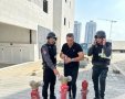 סיור צוות כיבוי והצלה בעיר. כב"א