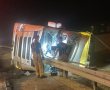 התהפכות קטלנית בכביש 6: נהג משאית נהרג סמוך למחלף קמה