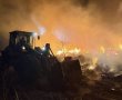 אמש: לוחמי האש הוזנקו לטפל בשריפה גדולה באזור גן יבנה