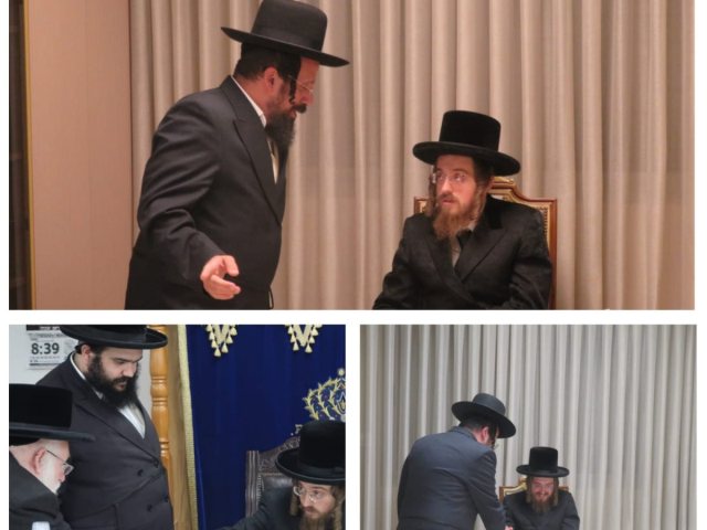 חברי סיעת אשדוד התורנית בביקור אצל הרבי מסדיגורא