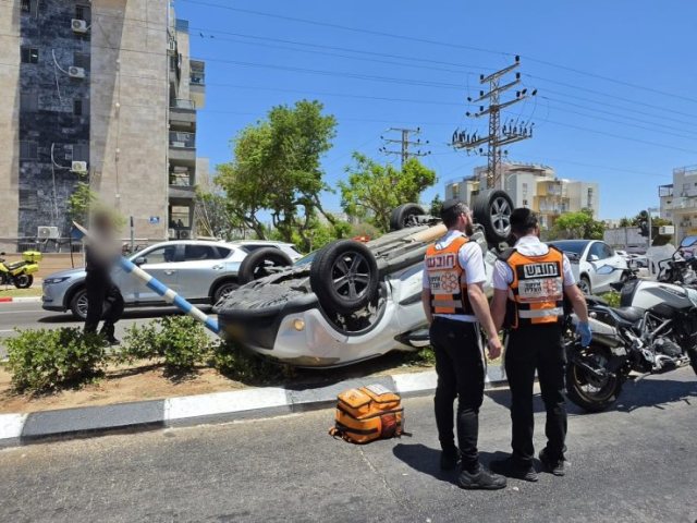 התאונה על צומת שדרות ירושלים הרים לוין. איחוד הצלה