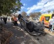 הרכב התהפך בתאונה באשדוד; הנהגת נפצעה קל