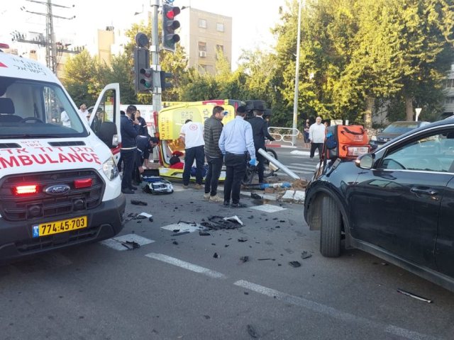 זירת התאונה באשדוד