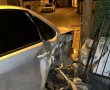 צפו ברגע ההתרסקות: פלסטיני ניסה להימלט מלוחמי מג"ב בגלל המטען שהיה ברכבו